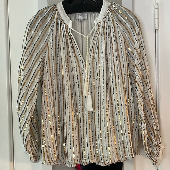JOHNNY WAS Sequin Peasant Blouse (XS) - Picture 4 of 8